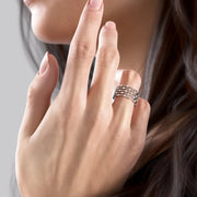 1.00 TCW Round Cut Moissanite Wedding Band Mapple Gems